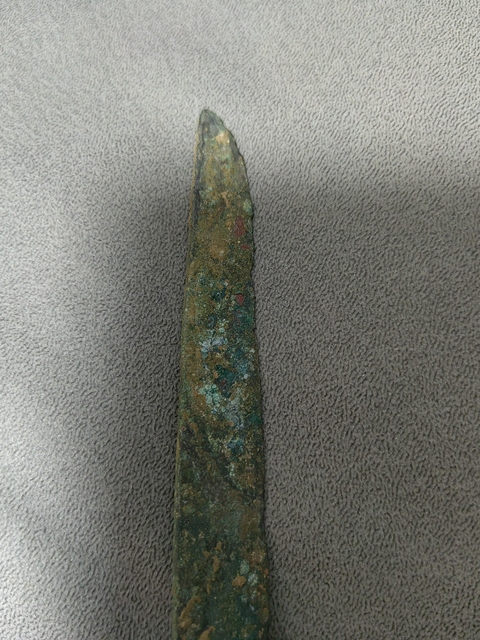 古玩銅器戰漢削刀真品鑒賞圖