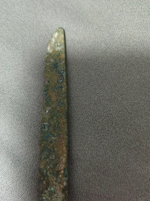 古玩銅器戰漢削刀真品鑒賞圖