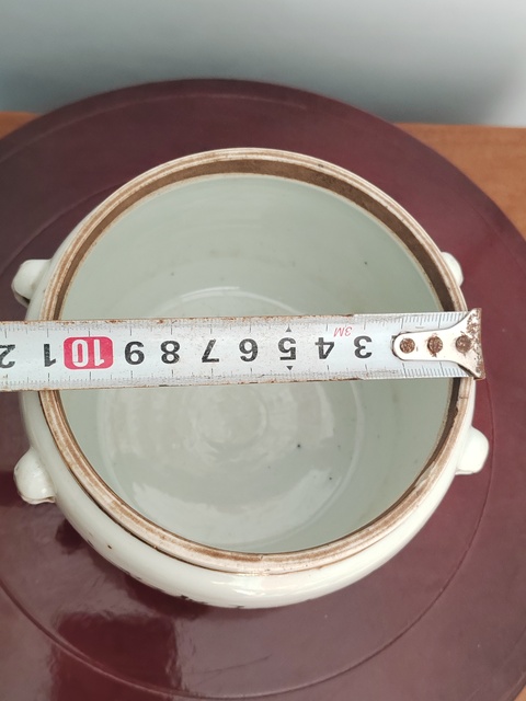 古玩陶瓷粉彩仕女人物粥罐真品鑒賞圖