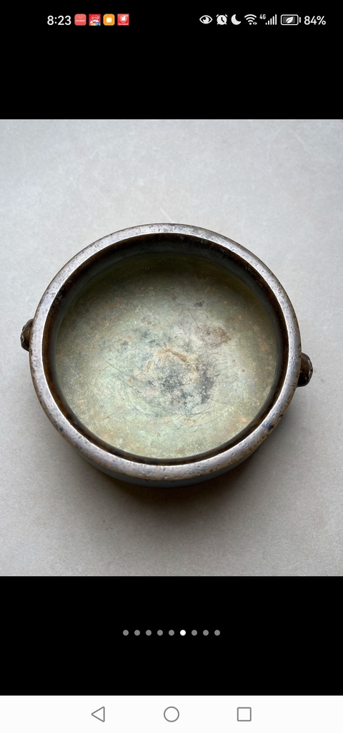 古玩銅器獅耳爐真品鑒賞圖