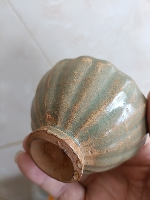 古玩陶瓷龍泉青瓷蓮子杯真品鑒賞圖