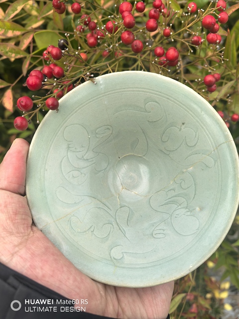 古玩陶瓷青釉娃娃盞真品鑒賞圖