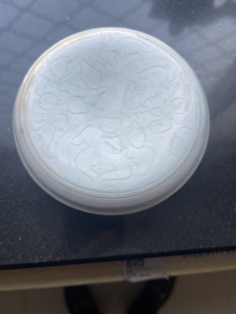 古玩陶瓷南宋湖田窯三聯(lián)子母蓋盒真品鑒賞圖