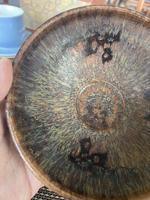 古玩陶瓷吉州窯鳳紋茶盞真品鑒賞圖