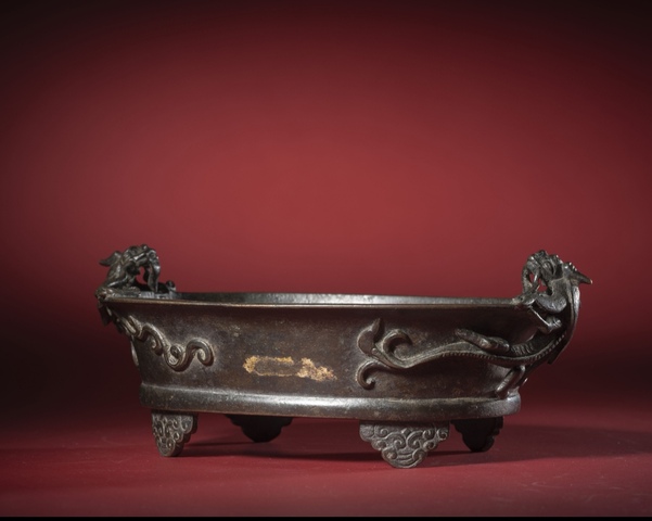 古玩銅器龍耳爐真品鑒賞圖