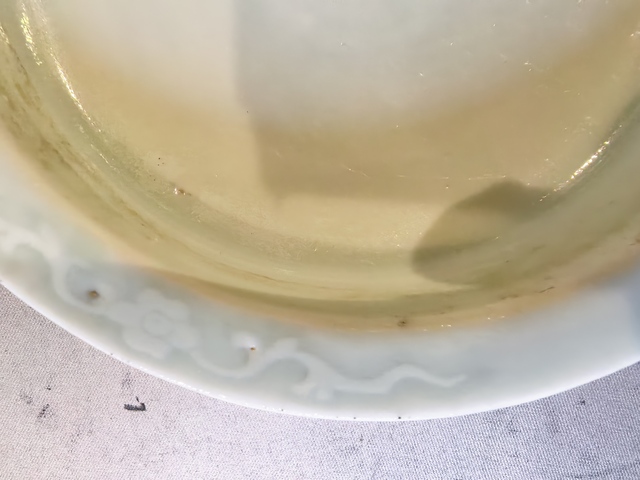 古玩陶瓷清晚期，粉青釉盆托真品鑒賞圖