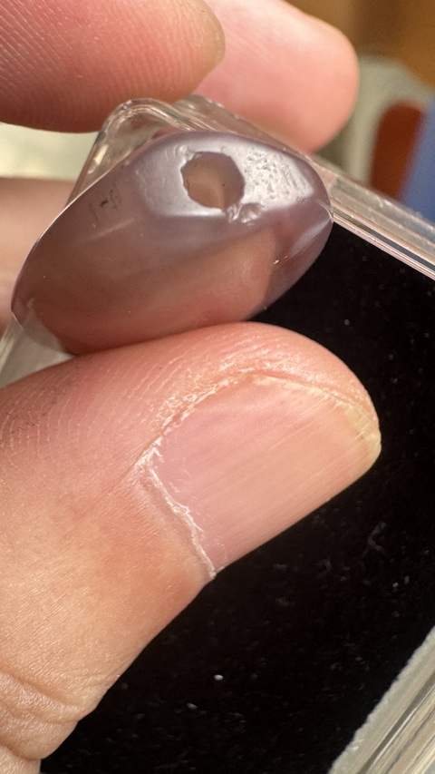 古玩玉器瑪瑙板珠真品鑒賞圖