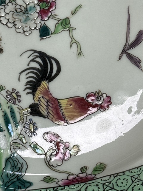 古玩陶瓷粉彩官上加官盤真品鑒賞圖