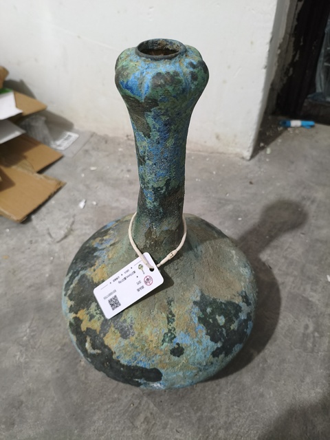 古玩陶瓷蒜頭瓶真品鑒賞圖