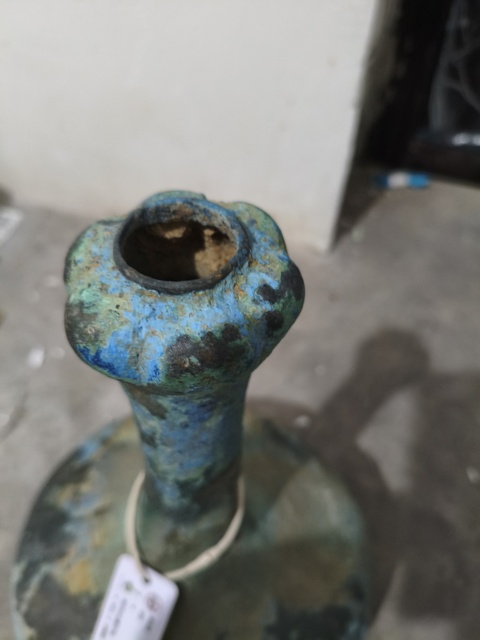 古玩陶瓷蒜頭瓶真品鑒賞圖