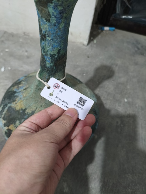 古玩陶瓷蒜頭瓶真品鑒賞圖