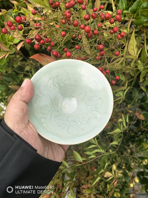 古玩陶瓷青釉娃娃盞真品鑒賞圖