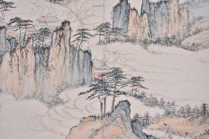 古玩字畫蕭愻山水冊頁真品鑒賞圖