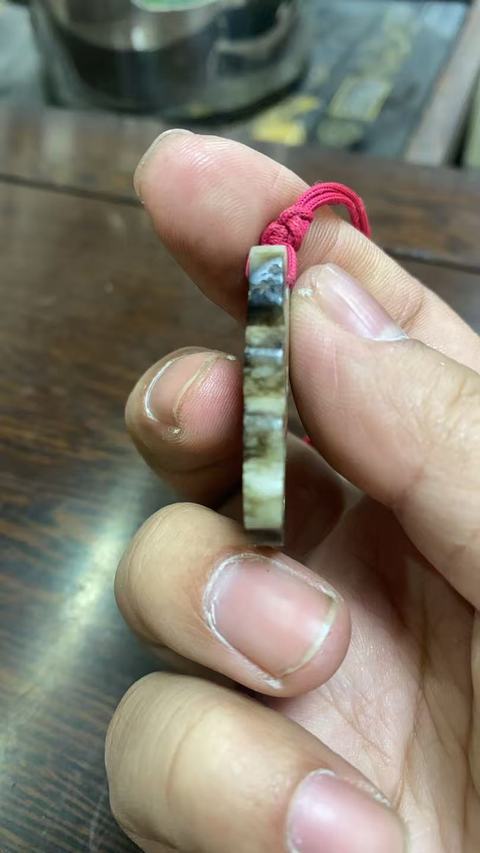 古玩玉器仿古做舊壽字佩真品鑒賞圖