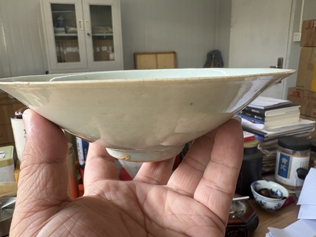 古玩陶瓷影青刻花蓖紋碗真品鑒賞圖