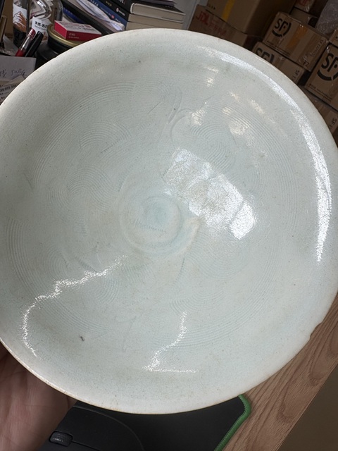 古玩陶瓷影青刻花蓖紋碗真品鑒賞圖