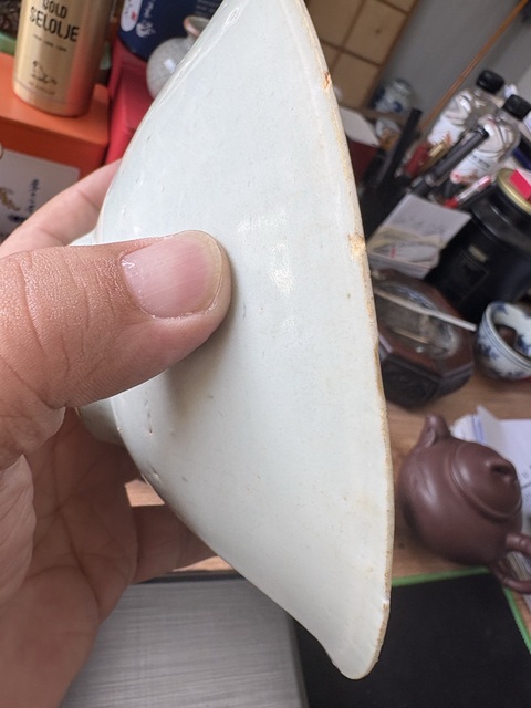 古玩陶瓷影青刻花蓖紋碗真品鑒賞圖