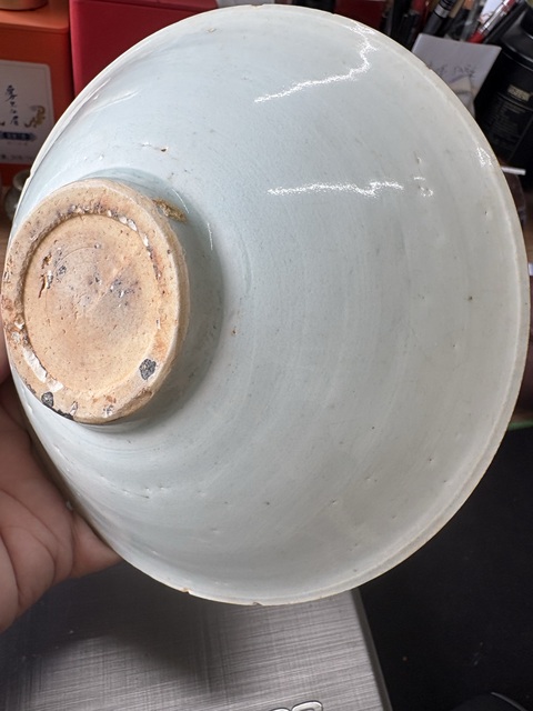 古玩陶瓷影青刻花蓖紋碗真品鑒賞圖