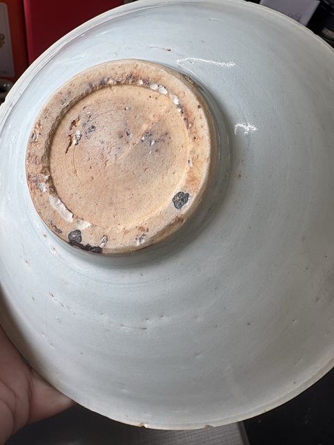 古玩陶瓷影青刻花蓖紋碗真品鑒賞圖