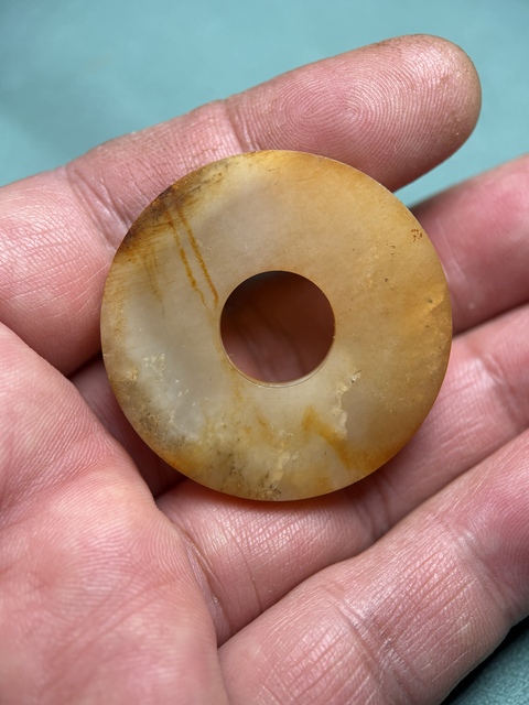 古玩玉器漢代紅沁玉璧1拍賣，當前價格28800元