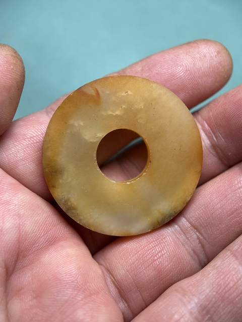 古玩玉器漢代紅沁玉璧1拍賣，當前價格28800元