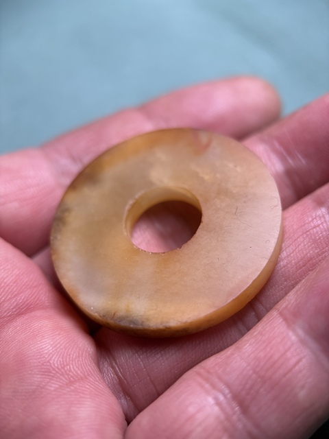 古玩玉器漢代紅沁玉璧1拍賣，當前價格28800元