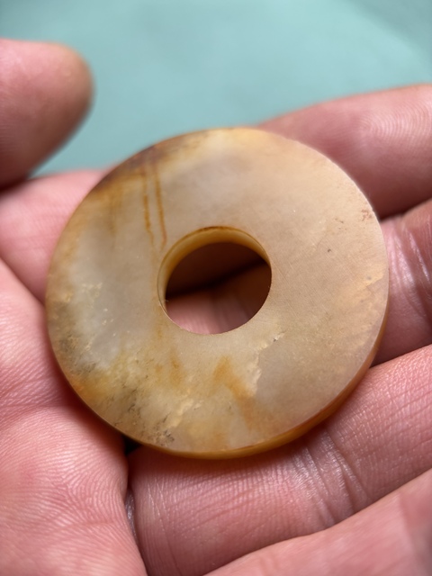 古玩玉器漢代紅沁玉璧1拍賣，當前價格28800元