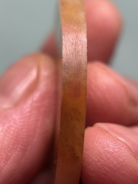 古玩玉器漢代紅沁玉璧1拍賣，當前價格28800元