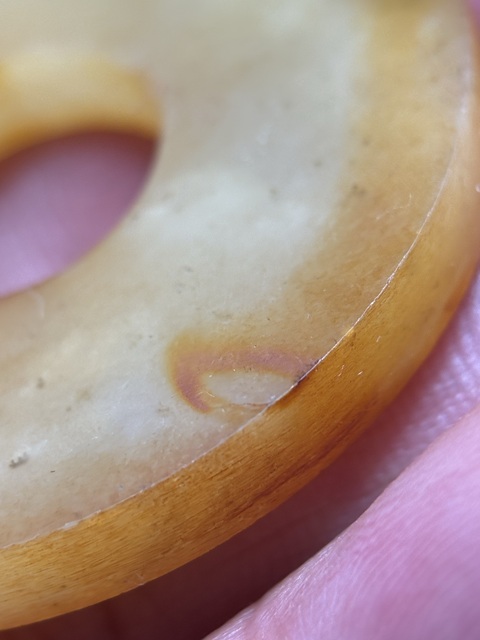 古玩玉器漢代紅沁玉璧1拍賣，當前價格28800元