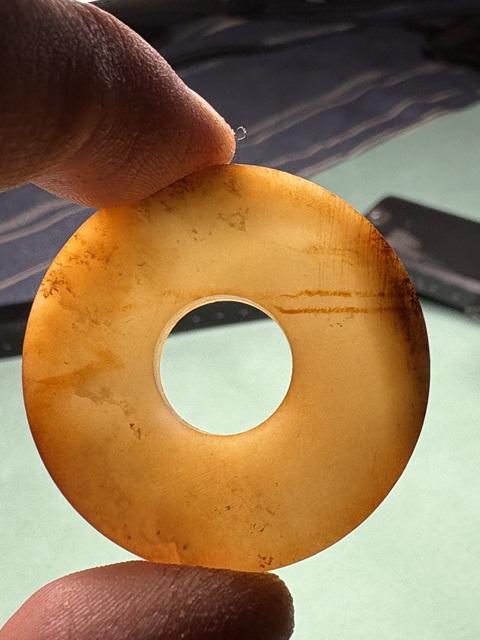 古玩玉器漢代紅沁玉璧1拍賣，當前價格28800元