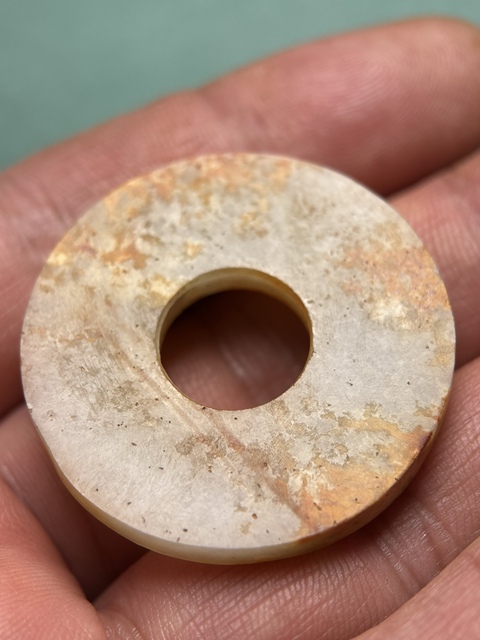 古玩玉器漢代紅沁玉璧2拍賣，當前價格24800元