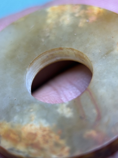 古玩玉器漢代紅沁玉璧2拍賣，當前價格24800元