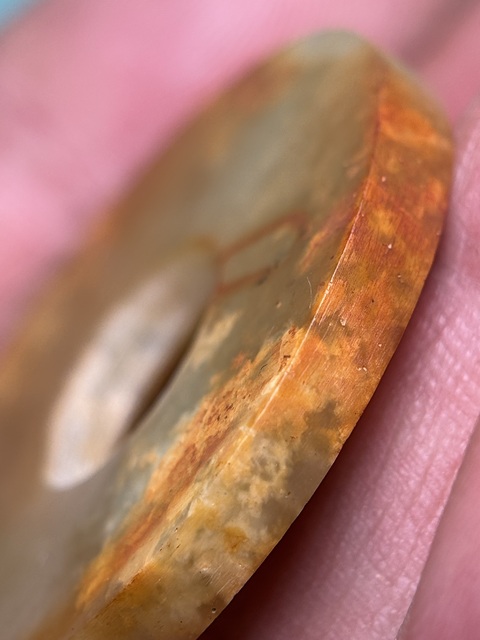 古玩玉器漢代紅沁玉璧2拍賣，當前價格24800元