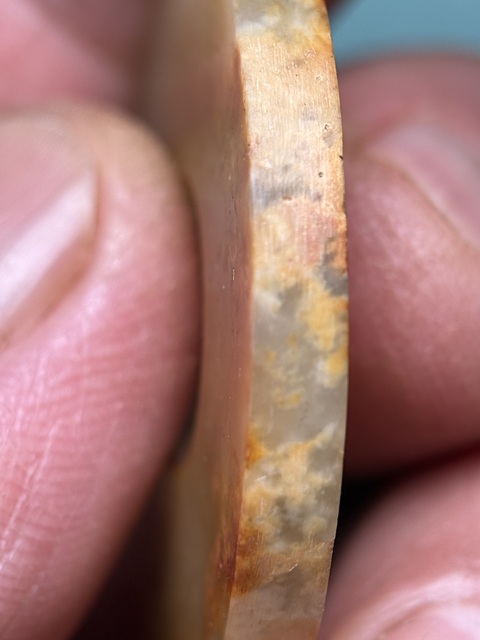 古玩玉器漢代紅沁玉璧2拍賣，當前價格24800元