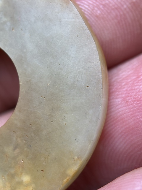 古玩玉器漢代紅沁玉璧2拍賣，當前價格24800元