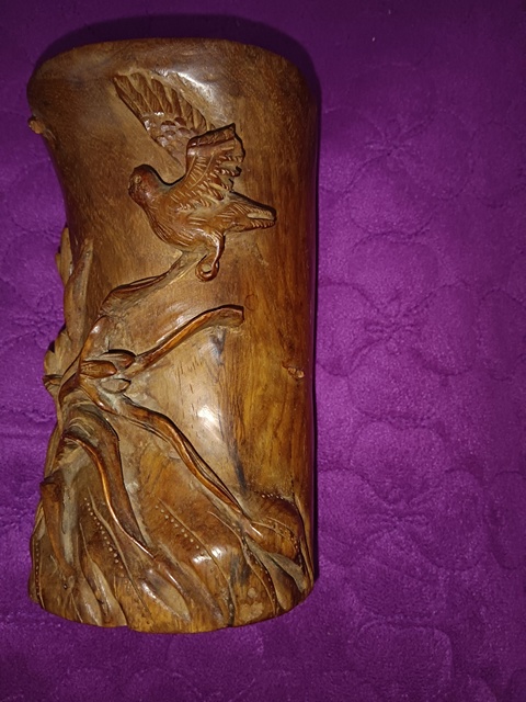 古玩雜項黃花梨筆筒真品鑒賞圖