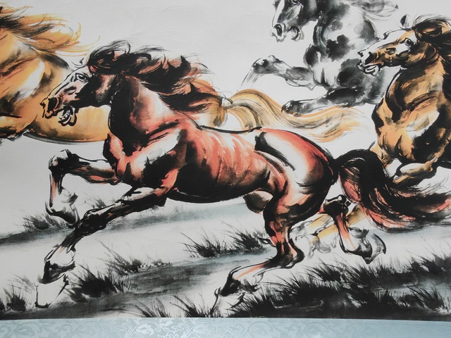 古玩字畫馬到成功真品鑒賞圖