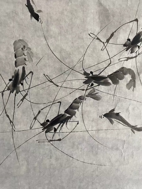 古玩字畫當(dāng)代·齊慧娟 墨蝦真品鑒賞圖