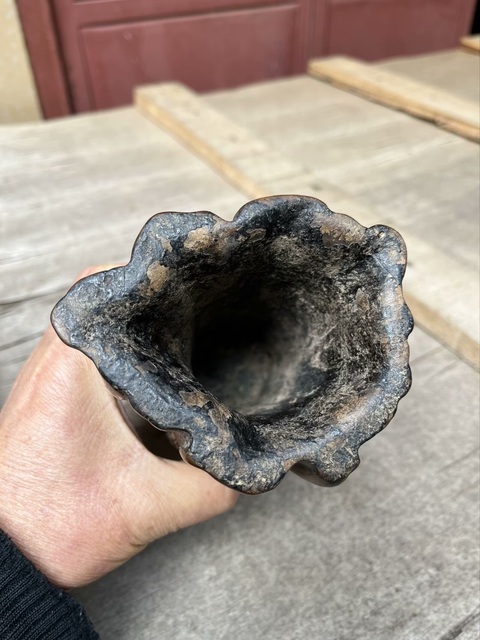 古玩雜項沉香木筆筒真品鑒賞圖