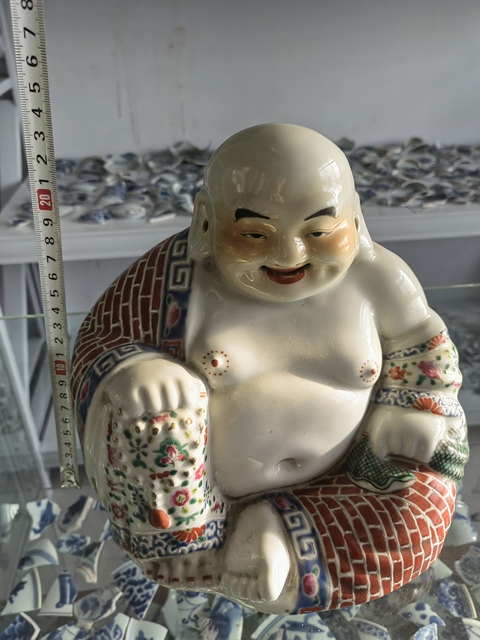 古玩陶瓷彌勒佛塑像真品鑒賞圖