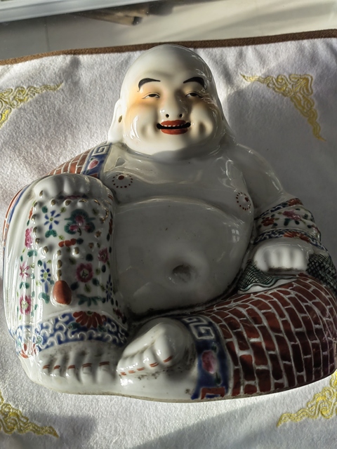 古玩陶瓷彌勒佛塑像真品鑒賞圖