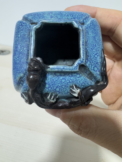 古玩陶瓷爐鈞釉水盂真品鑒賞圖