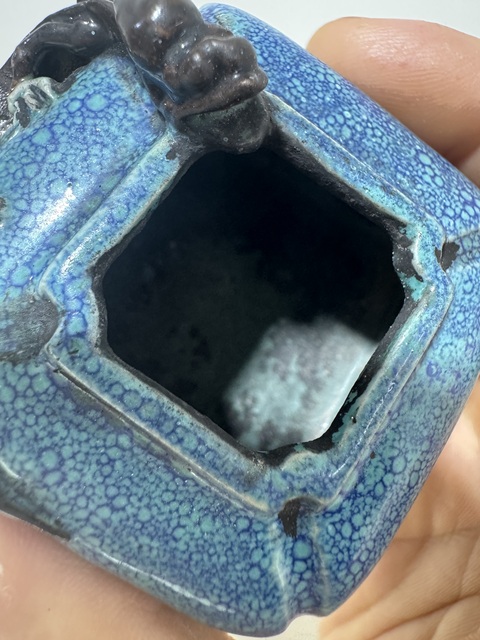 古玩陶瓷爐鈞釉水盂真品鑒賞圖