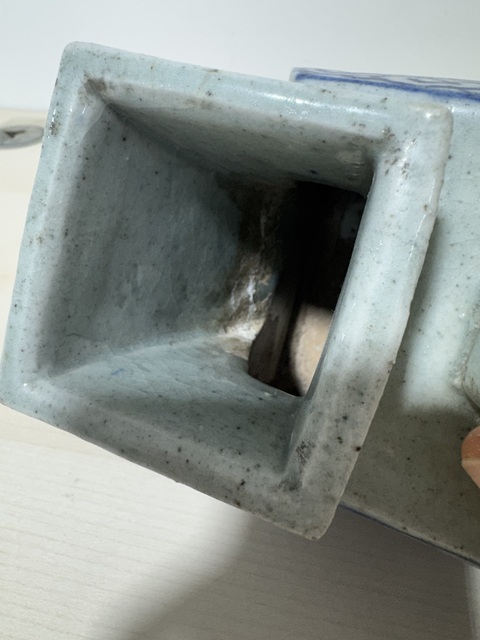 古玩陶瓷嘉道青花虎子真品鑒賞圖