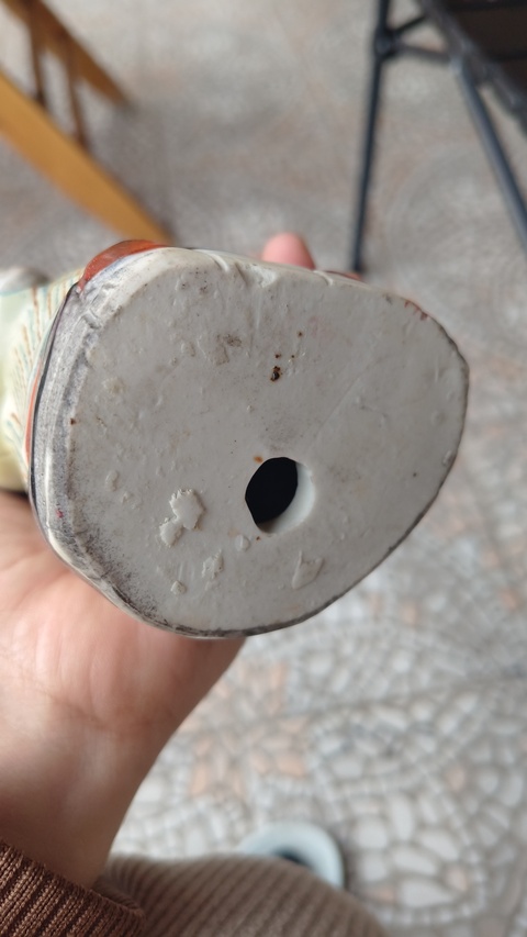 古玩陶瓷三星粉彩塑像真品鑒賞圖