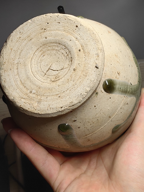 古玩陶瓷青釉四系罐真品鑒賞圖