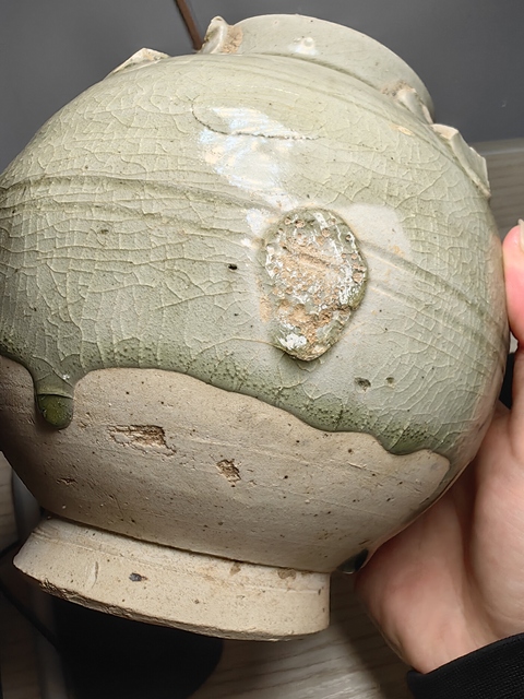 古玩陶瓷青釉四系罐真品鑒賞圖