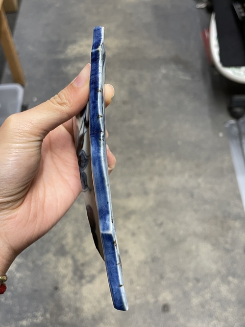 古玩陶瓷青花大盤瓷片真品鑒賞圖