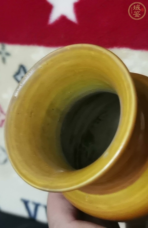 古玩陶瓷黃釉燈籠瓶真品鑒賞圖