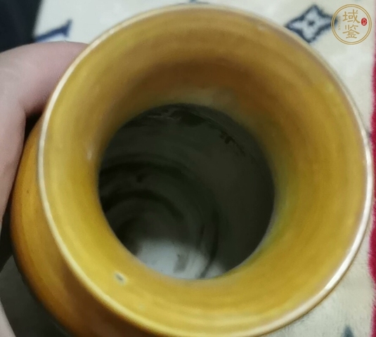 古玩陶瓷黃釉燈籠瓶真品鑒賞圖